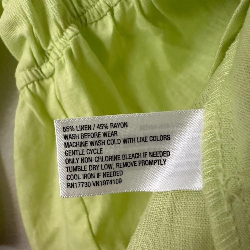 UNIVERSAL Thread Apple Green Front Tie Long Sleeves SMALL Top BNWT - Picture 7 of 8